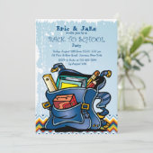 Uitnodiging voor schoolrugzak (Staand voorkant)