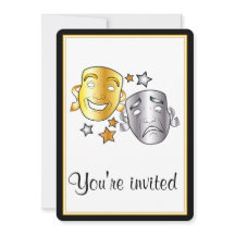 Uitnodiging voor schoolspelen met dramaskers