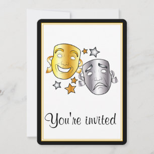 Uitnodiging voor schoolspelen met dramaskers