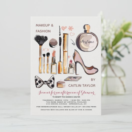 Uitnodiging voor schoonheid en stijl (Staand voorkant)