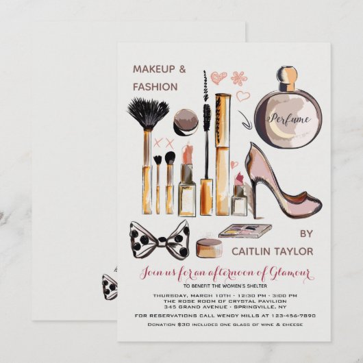 Uitnodiging voor schoonheid en stijl (Voorkant / Achterkant)