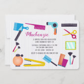 Uitnodiging voor schoonheidsschool elementen (Voorkant)