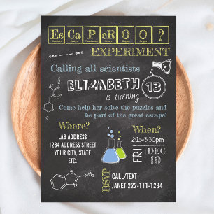 Uitnodiging voor Science Lab Escape Room