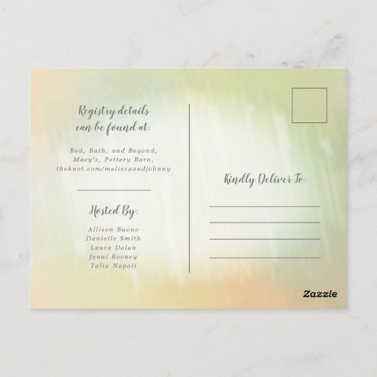 Uitnodiging voor Scooped Up Ice Cream Theme Shower (Achterkant)