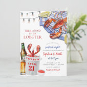 Uitnodiging voor Seafood Night Engagement Party (Staand voorkant)