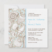 Uitnodiging voor Seashell Wedding (Voorkant)