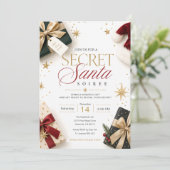 Uitnodiging voor Secret Santa Soirée (Staand voorkant)