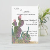 Uitnodiging voor Sedona Cactus Bloem (Staand voorkant)