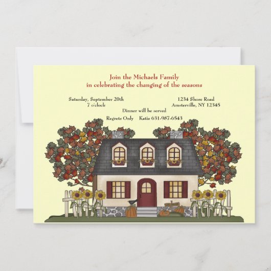 Uitnodiging voor seizoenverandering (Voorkant)