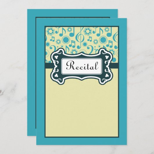 Uitnodiging voor senior muziek (Voorkant / Achterkant)