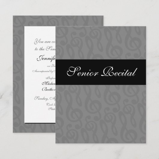 Uitnodiging voor senior muziek (Voorkant / Achterkant)