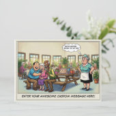 Uitnodiging voor senior verjaardagsfeestje (Staand voorkant)