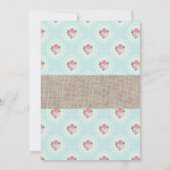 Uitnodiging voor shabby chic western paard feest (Achterkant)