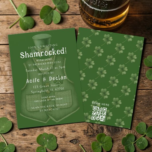 Uitnodiging voor Shamrocked St. Patrick's Day-fees