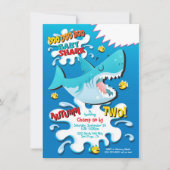 uitnodiging voor Shark Baby Birthday Party (Voorkant)