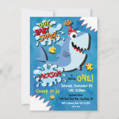 uitnodiging voor Shark Baby Birthday Party (Voorkant)