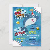 uitnodiging voor Shark Baby Birthday Party (Voorkant)