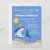 Uitnodiging voor Shark Birthday (Voorkant)