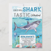 Uitnodiging voor Shark Birthday (Voorkant)