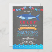 uitnodiging voor Shark Birthday Party (Voorkant)