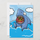 Uitnodiging voor Shark Birthday Party (Achterkant)