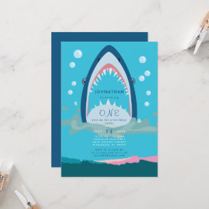Uitnodiging voor Shark Bite-verjaardagsfeestje