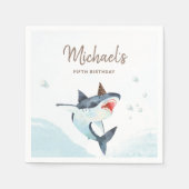 Uitnodiging voor Shark Jaw-Some Servet (Voorkant)