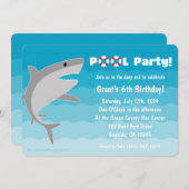 Uitnodiging voor Shark Pool Party (Voorkant / Achterkant)