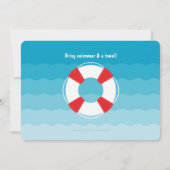 Uitnodiging voor Shark Pool Party (Achterkant)