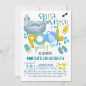 Uitnodiging voor Shark Pool Party (Voorkant)