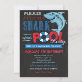 Uitnodiging voor Shark Pool Party, Uitnodiging voo (Voorkant)