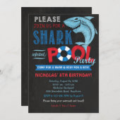 Uitnodiging voor Shark Pool Party, Uitnodiging voo (Voorkant / Achterkant)