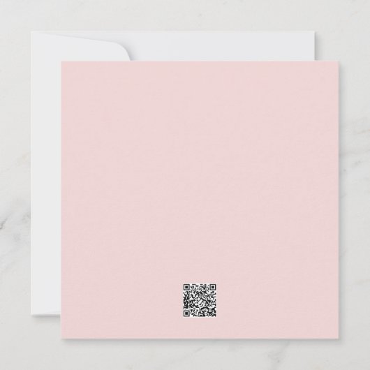 Uitnodiging voor Sheer Poinsettia Lace Blush (Achterkant)