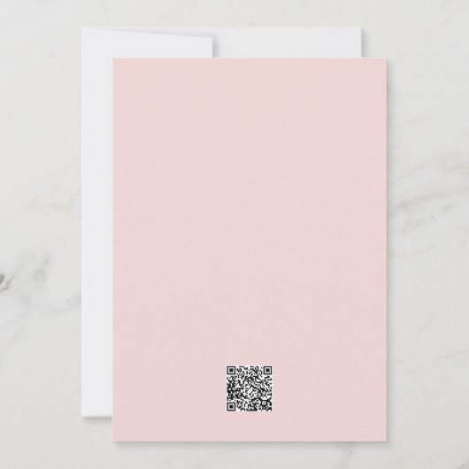 Uitnodiging voor Sheer Poinsettia Lace Blush (Achterkant)