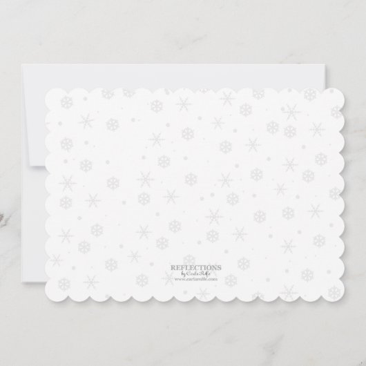 Uitnodiging voor Shimmery Blue Kerstmis (Achterkant)