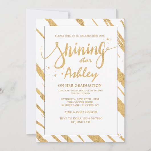 Uitnodiging voor Shining Stripes (Voorkant)