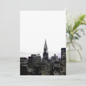 Uitnodiging voor silhouet in New York (Staand voorkant)