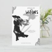 Uitnodiging voor Silhouette Heks Halloween Feest (Staand voorkant)