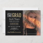 Uitnodiging voor Silver and Gold Graduation Party (Voorkant)