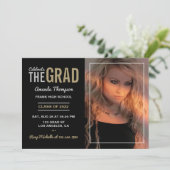 Uitnodiging voor Silver and Gold Graduation Party (Staand voorkant)
