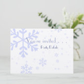 Uitnodiging voor Silver en Blue Winter (Staand voorkant)