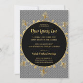 Uitnodiging voor Silver en Gold New Years (Voorkant)