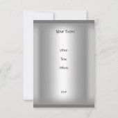 Uitnodiging voor Silver en Red Heart (Achterkant)