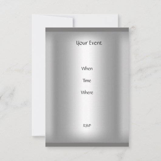 Uitnodiging voor Silver en Red Heart (Achterkant)