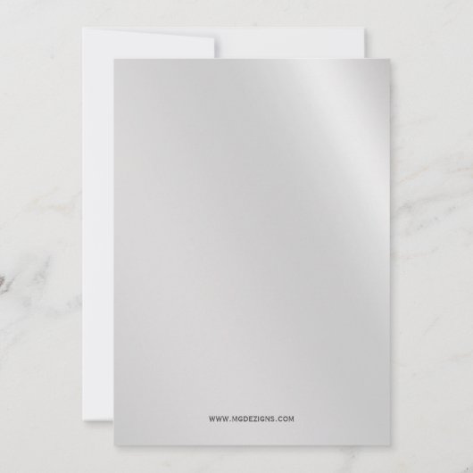 Uitnodiging voor Silver- en Red Reindeer-feestdage (Achterkant)