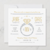 Uitnodiging voor Silver & Gold Verloving Ring Part (Voorkant)