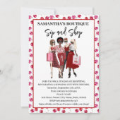 Uitnodiging voor Sip en Shop Pop-upwinkel Kersen (Voorkant)