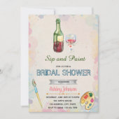 Uitnodiging voor sip en verf feestje (Voorkant)