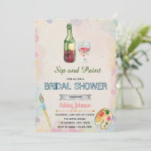 Uitnodiging voor sip en verf feestje (Staand voorkant)