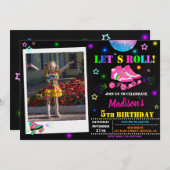 Uitnodiging voor Skateverjaardagsuitnodiging Uitno (Voorkant / Achterkant)